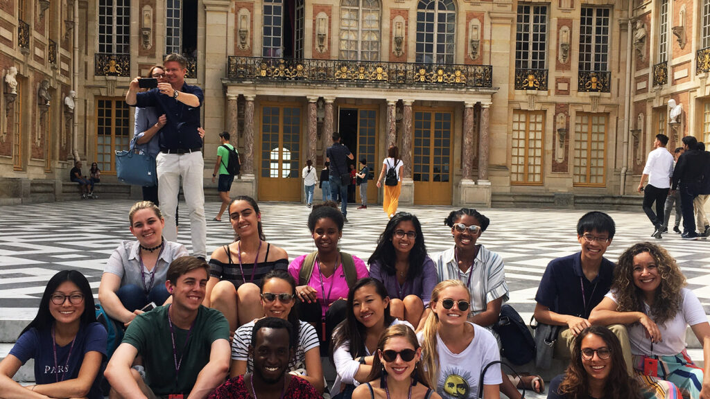 Students at Chateau-de-Versailles